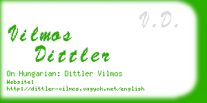 vilmos dittler business card